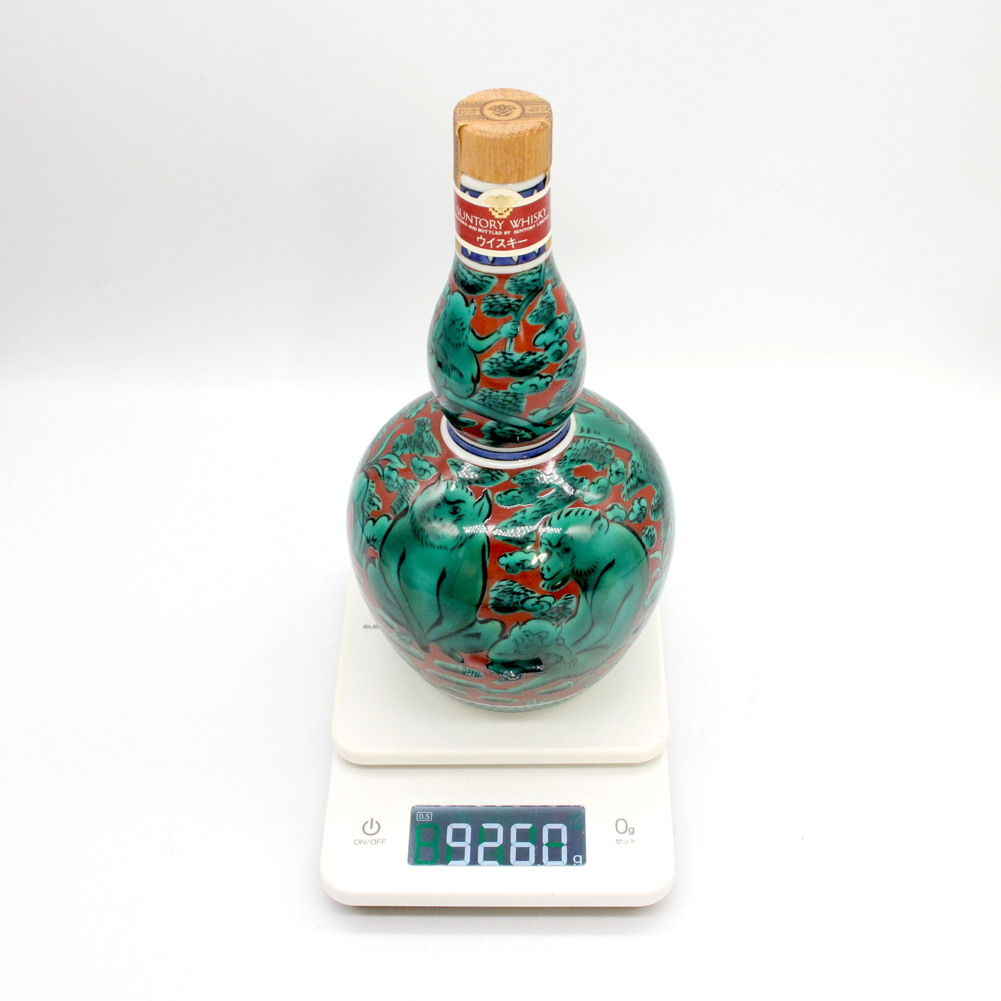 サントリー 洋酒頒布会特製ウイスキー 九谷焼ボトル 瓢型木米風申文