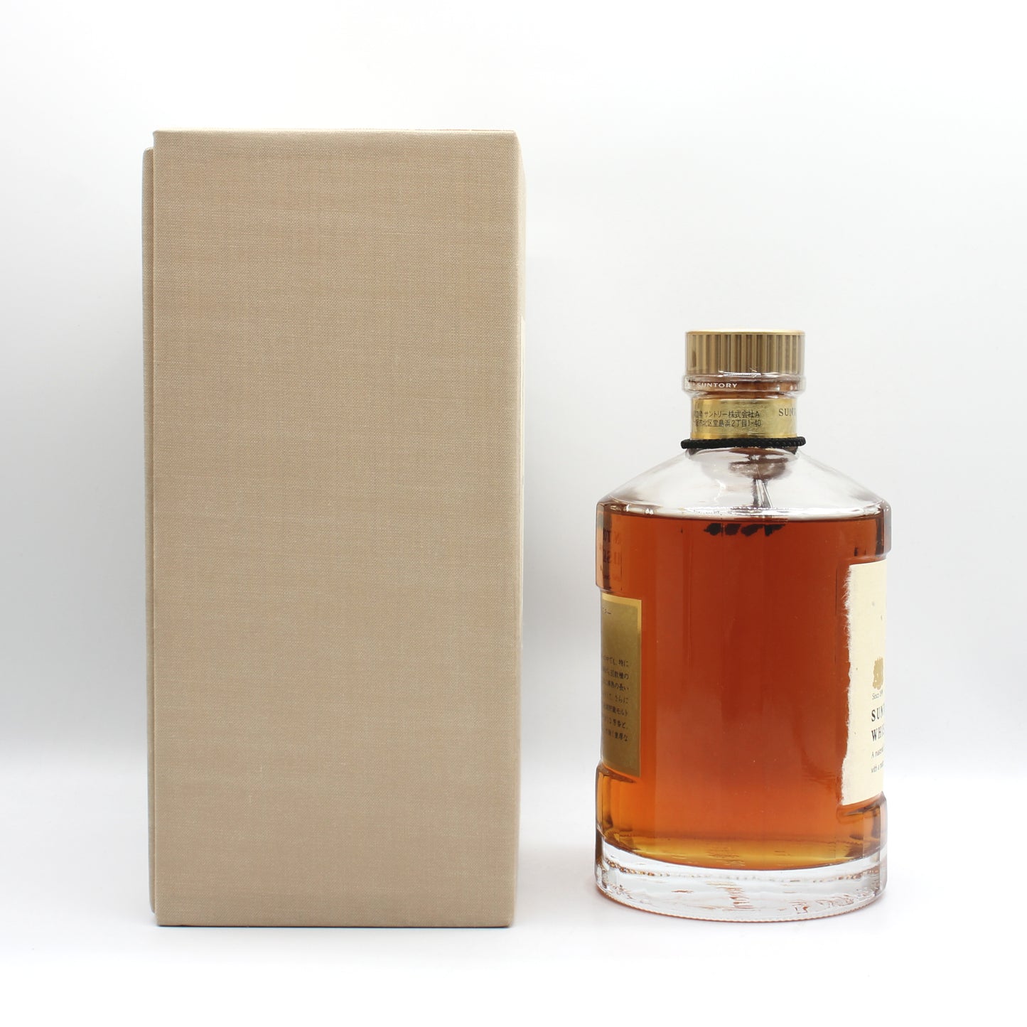 サントリー ウイスキー 響 旧ラベル 裏ゴールド 金キャップ 向獅子 43% 750ml 箱付き