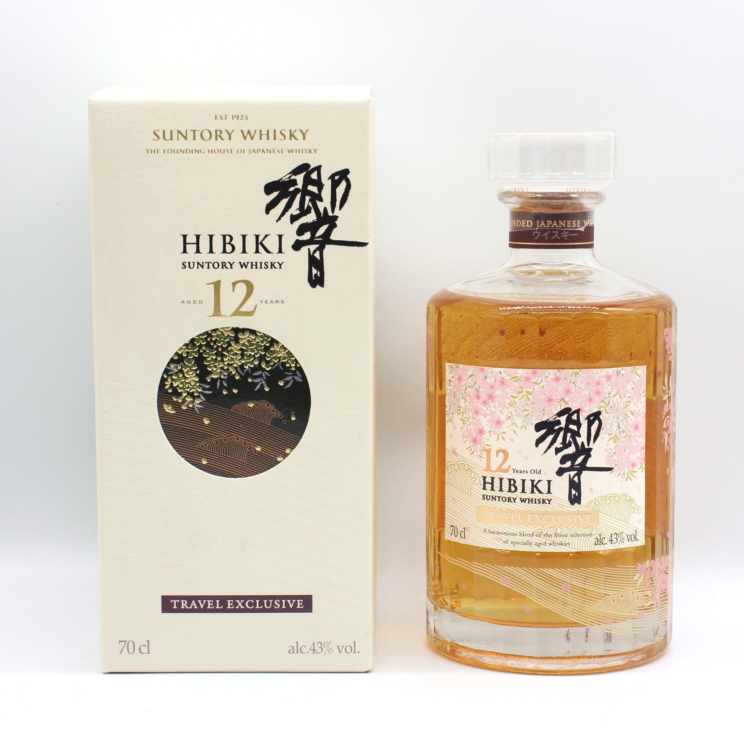 HIBIKI 12年 700ml ブレンデッドウイスキー+ロイヤル12年 サントリー ウイスキー 響12年 意匠ボトル Travel Exclusive ブレン