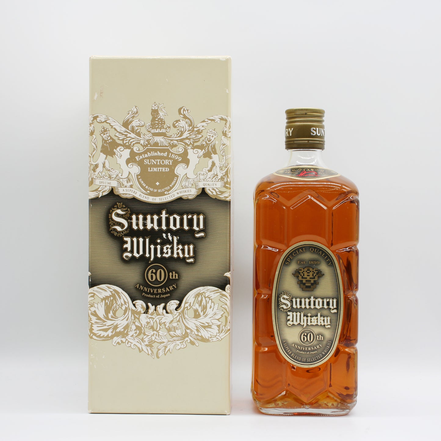 サントリー ウイスキー 角瓶 発売 60周年 記念ウイスキー 特角 10年 43％ 700ml 箱付き