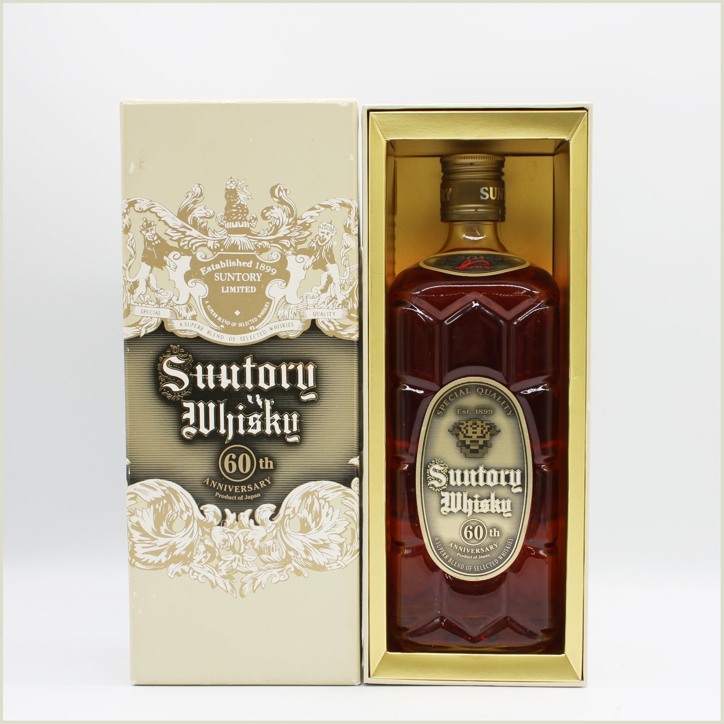 サントリー ウイスキー 角瓶 発売 60周年 記念ウイスキー 特角 10年 43％ 700ml 箱付き