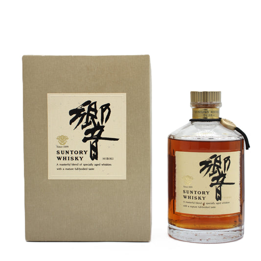 サントリー ウイスキー 響 旧ラベル 裏ゴールド 金キャップ 金花 43% 750ml 箱付き SH-01