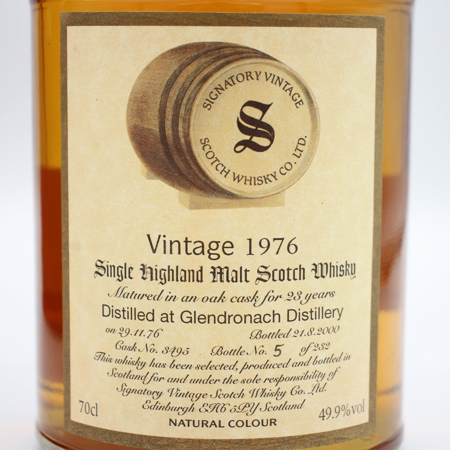 Signatory Vintage シグナトリー ビンテージ 1976 シングル ハイランド モルト スコッチ ウイスキー 23年 49.9％ 700ml 箱付き
