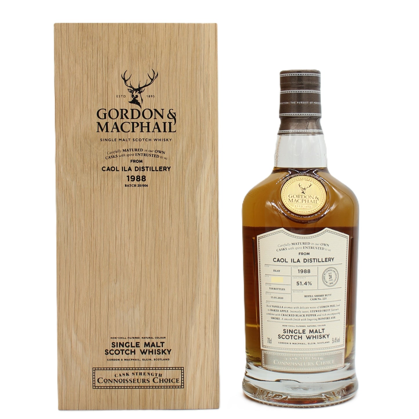 Gordon＆MacPhail ゴードン＆マクファイル カスクストレングス コニサーズチョイス 1988 シングルモルト スコッチ ウイスキー 31年 51.4％ 700ml 箱付き