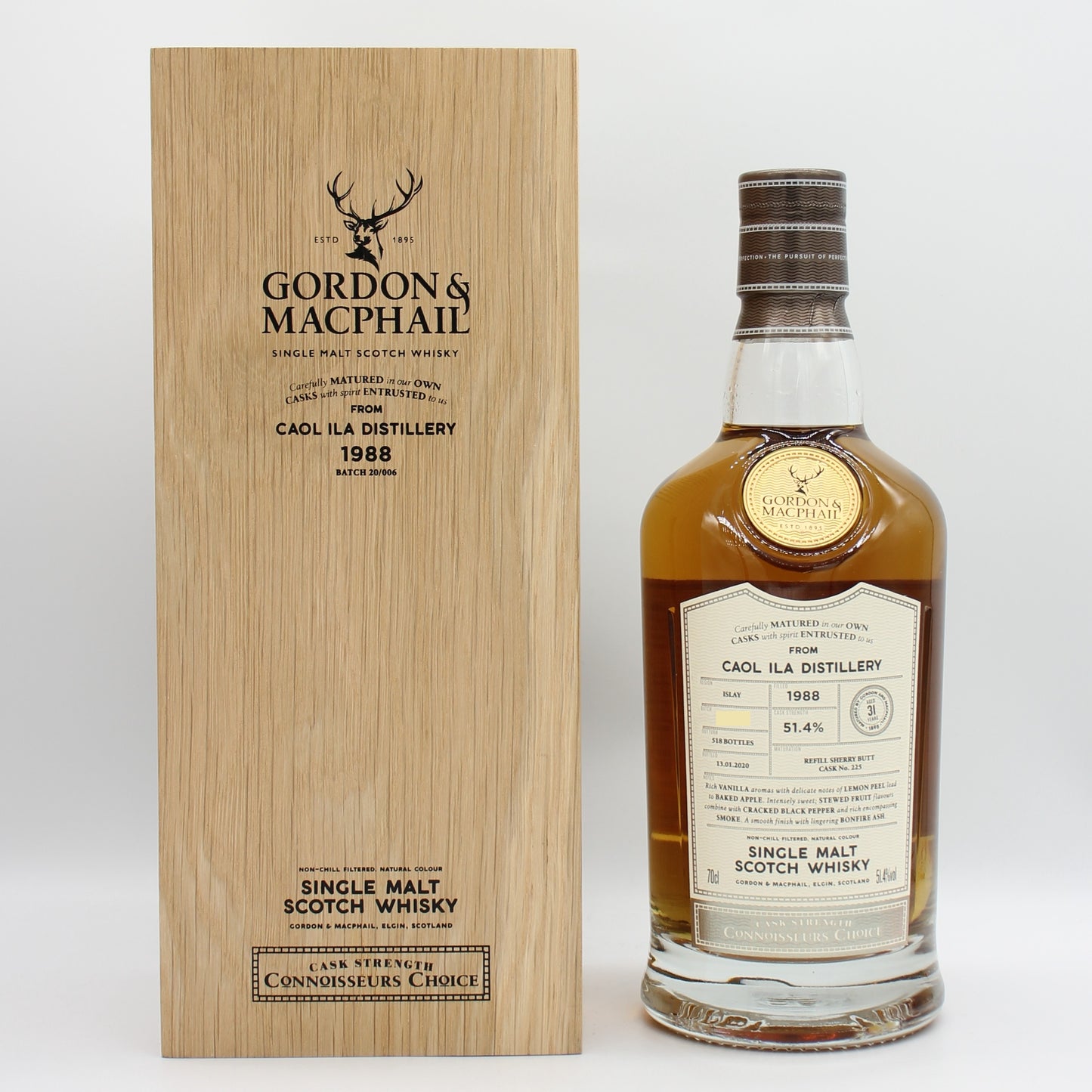 Gordon＆MacPhail ゴードン＆マクファイル カスクストレングス コニサーズチョイス 1988 シングルモルト スコッチ ウイスキー 31年 51.4％ 700ml 箱付き