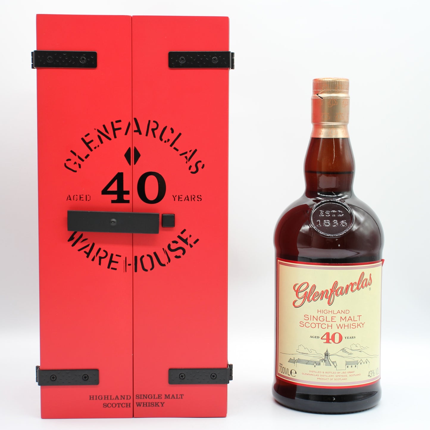 Glenfarclas グレンファークラス 40年 ウェアハウス ハイランド シングルモルト スコッチ ウイスキー 43% 700ml 箱付き