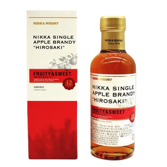 ニッカ ウイスキー シングル アップル ブランデー 弘前 12年 フルーティ＆スイート NIKKA SINGLE APPLE BRANDY HIROSAKI 12YEARS OLD FRUITY＆SWEET 40% 180ml 箱付き