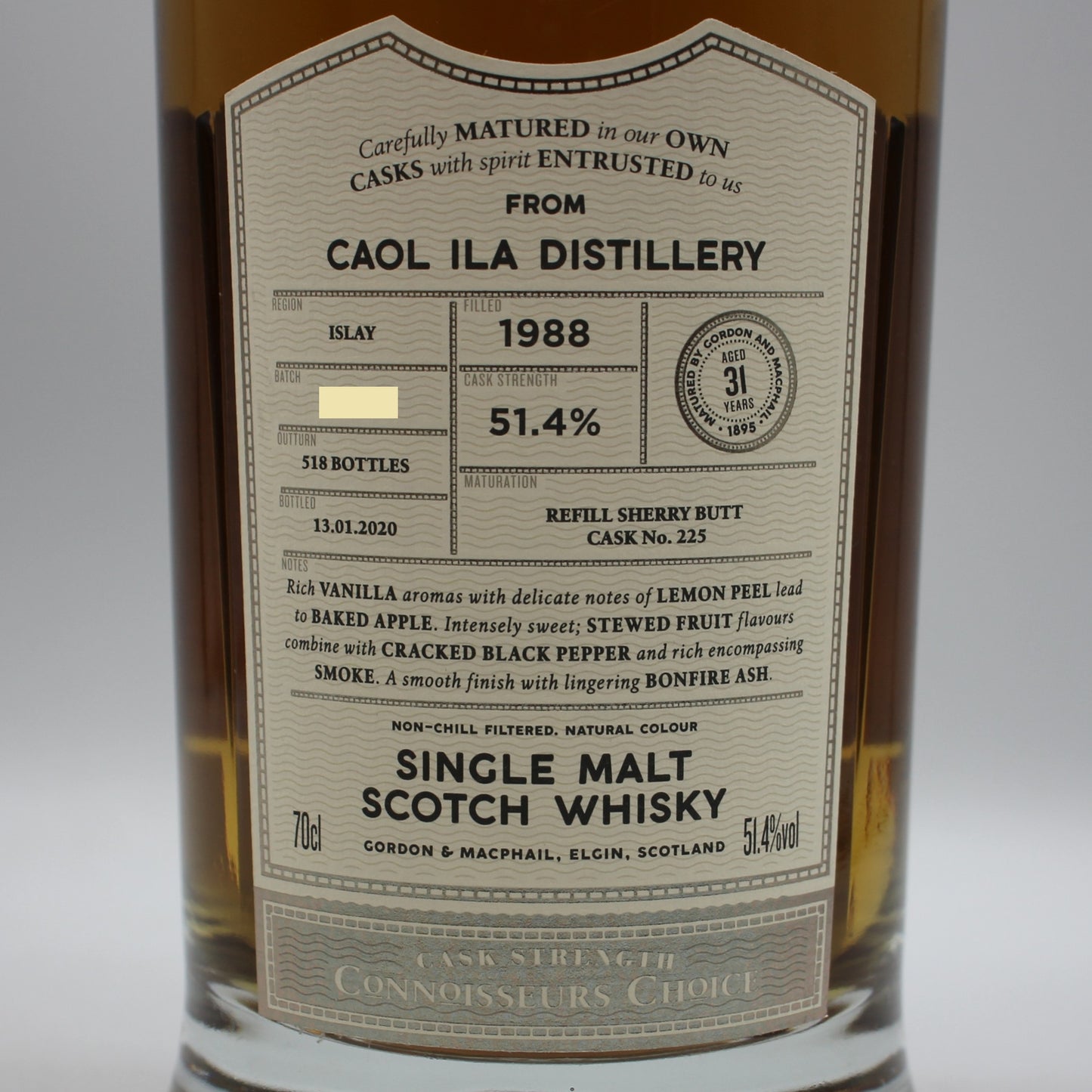 Gordon＆MacPhail ゴードン＆マクファイル カスクストレングス コニサーズチョイス 1988 シングルモルト スコッチ ウイスキー 31年 51.4％ 700ml 箱付き