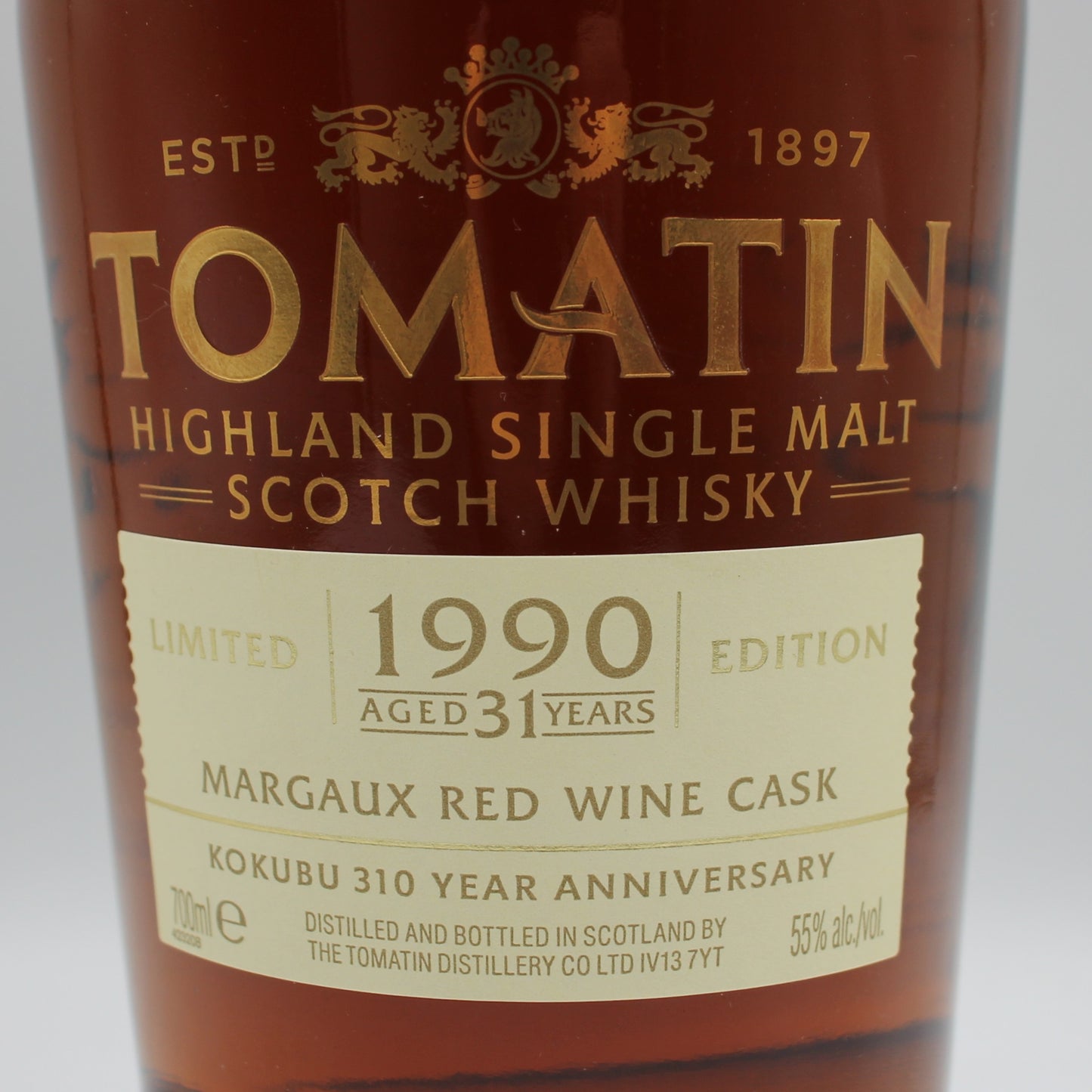 TOMATIN トマーティン 31年 マルゴー レッド ワイン カスク フィニッシュ 1990 ハイランド シングルモルト スコッチ ウイスキー 55% 700ml 箱付き