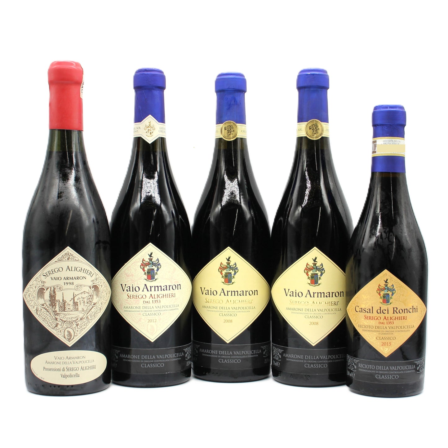 Serego Alighieri VAIO ARMARON ARMARONE CLASSICO 750ml + CASAL DEI RONCHI RECIOTO CLASSICO 500ml 赤ワイン 5本セット 木箱付き ※難有