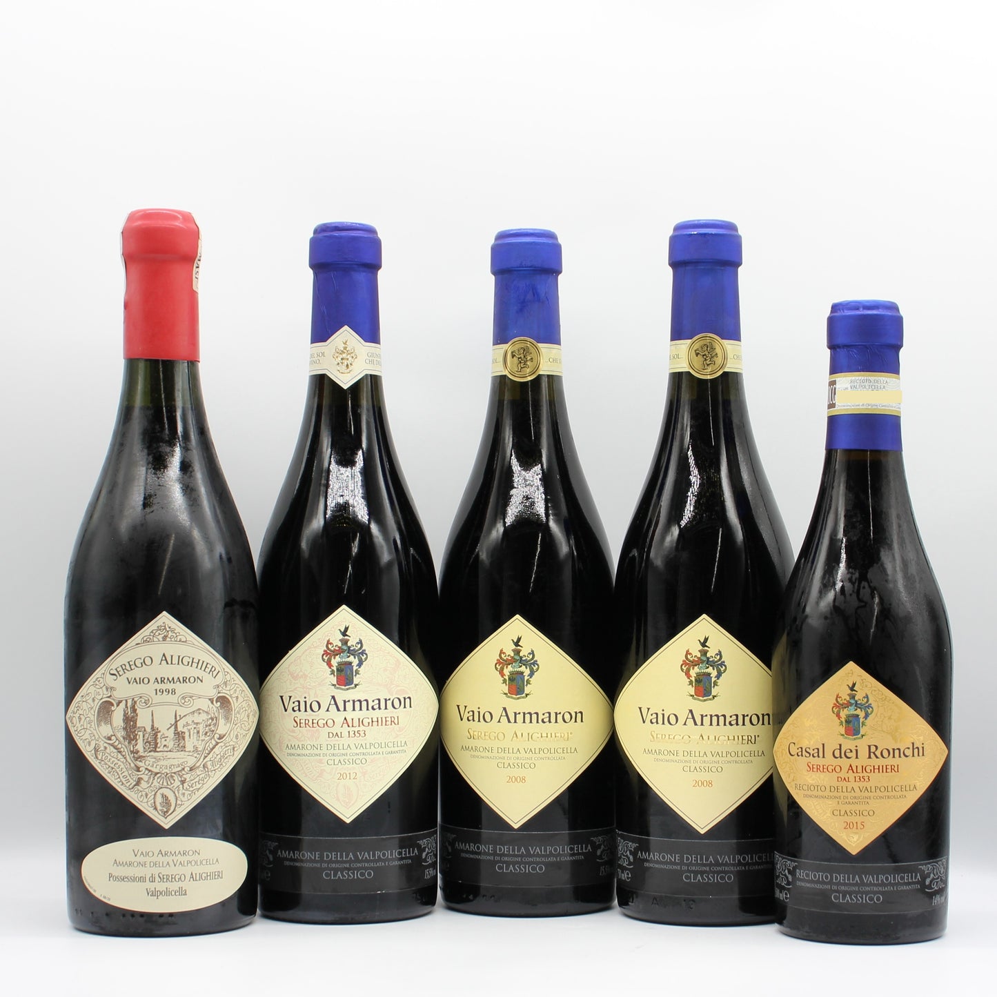 Serego Alighieri VAIO ARMARON ARMARONE CLASSICO 750ml + CASAL DEI RONCHI RECIOTO CLASSICO 500ml 赤ワイン 5本セット 木箱付き ※難有