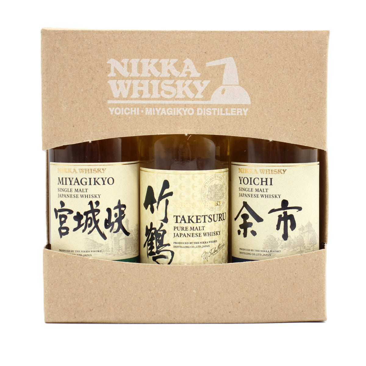 ニッカ ウイスキー 竹鶴 余市 宮城峡 50ml 箱付き 飲み比べ 3本セット※