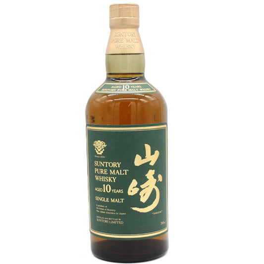 サントリー ピュアモルト ウイスキー 山崎 10年 グリーンラベル 金花 40% 700ml 箱無し （1）