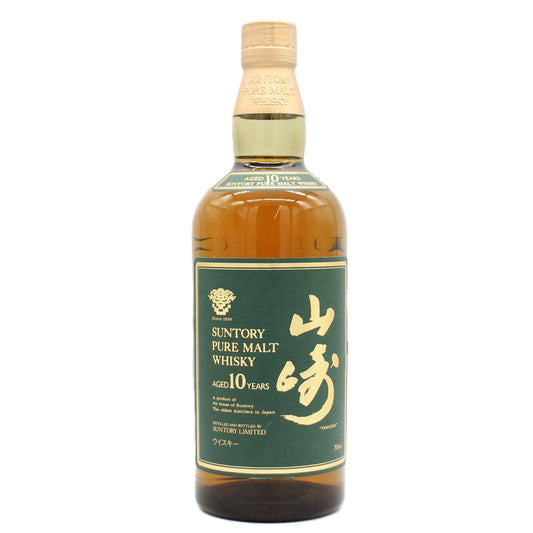 サントリー ピュアモルト ウイスキー 山崎 10年 グリーンラベル 金花 40% 700ml 箱無し （2）