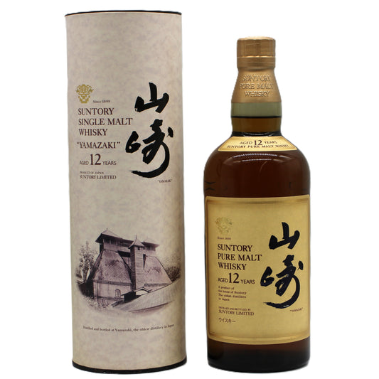 サントリー シングルモルト ウイスキー 山崎12年 旧ボトル 金花 43% 750ml 専用箱付き