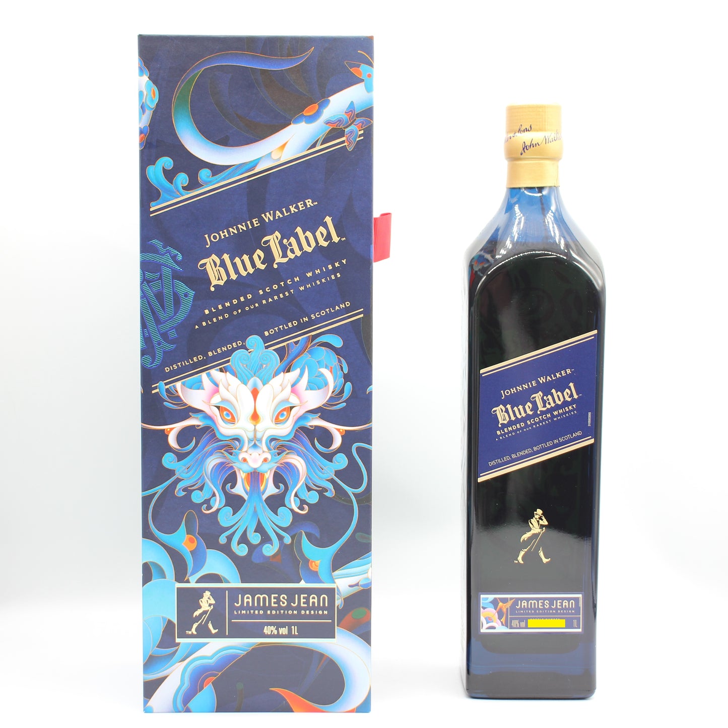 ジョニーウォーカー ブルーラベル イヤー オブ ザ  ドラゴン 2024年 辰年 JAMES JEAN ブレンデッド スコッチ ウイスキー 40% 1000ml 箱付き