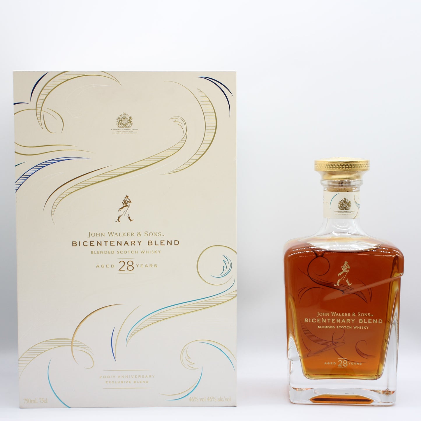 ジョニーウォーカー ジョン ウォーカー＆サンズ BICENTENARY BLEND 28年 200周年記念 ブレンデッド スコッチ ウイスキー 46% 750ml 箱付き