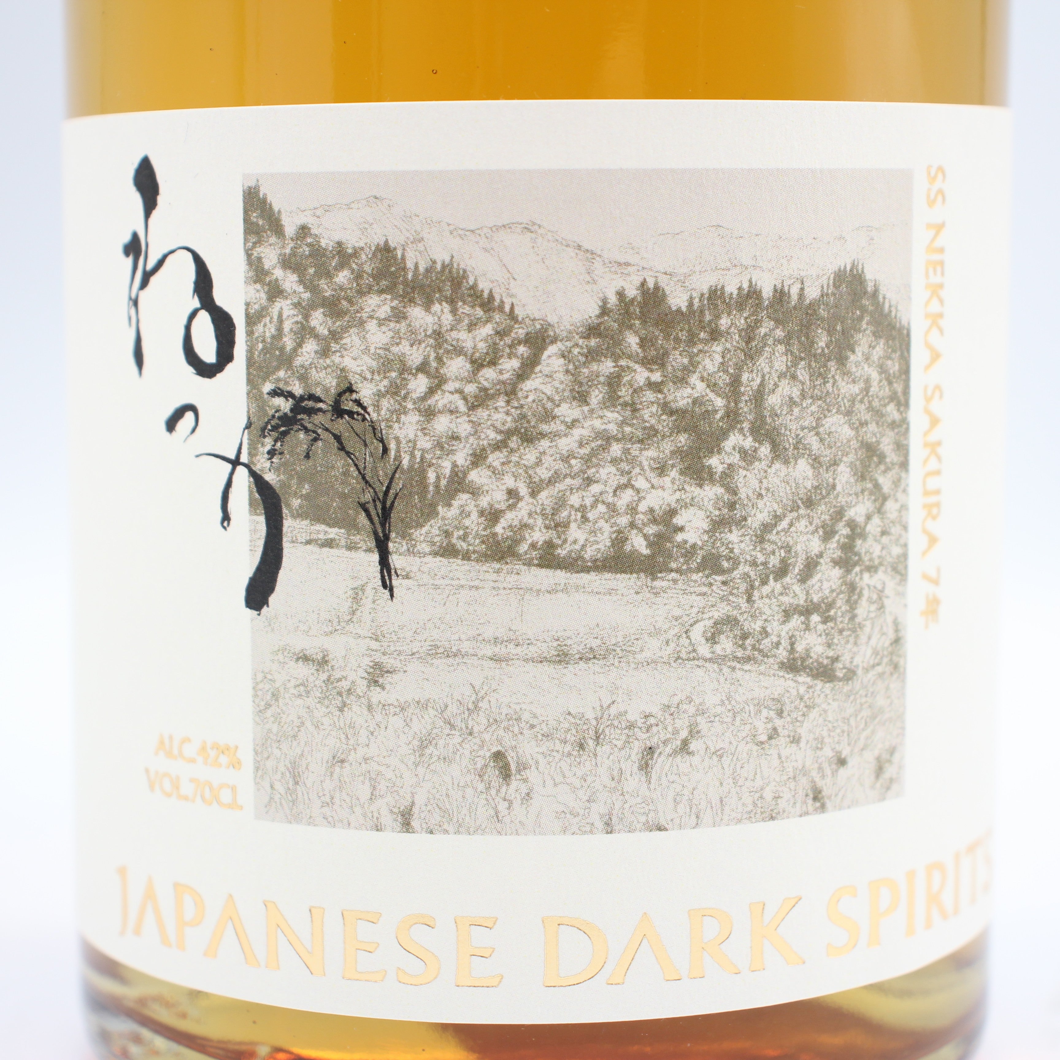 JAPANESE DARK SPIRITS ねっか 桜 米焼酎 スピリッツ 42% 700ml 箱付き