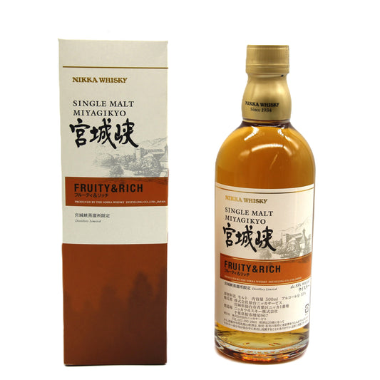 ニッカ ウイスキー シングルモルト 宮城峡 フルーティ&リッチ 55% 500ml 箱付き ※難有