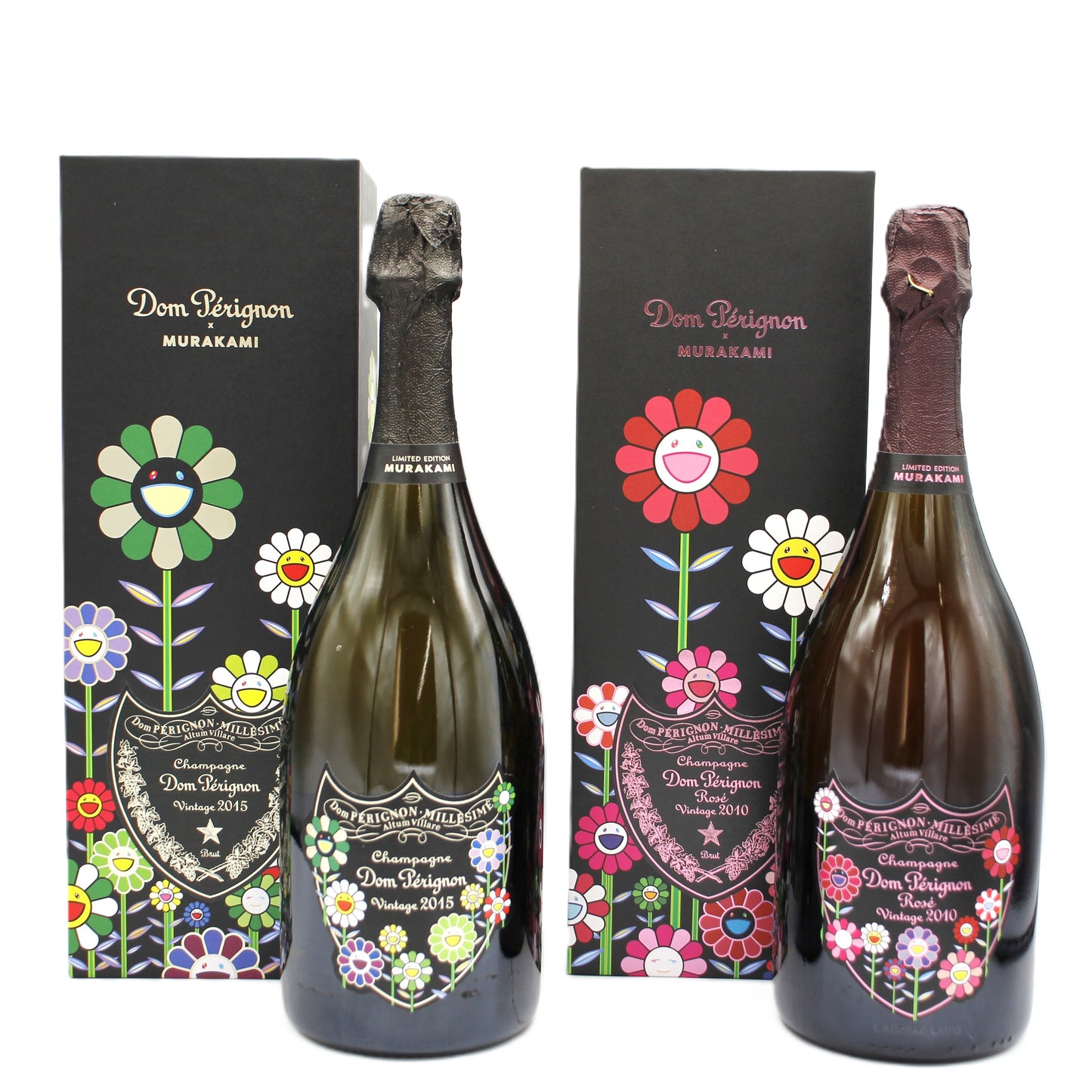 ドン・ペリニヨン・ヴィンテージ Dom Perignon Vintage 2010 2015 村上隆限定 12.5％ 750ml ギフトボックス・紙袋付き 2本セット