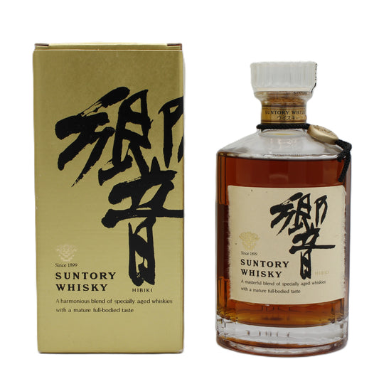 サントリー ウイスキー 響 旧ラベル 裏ゴールド クリアキャップ 43% 700ml 箱付き（1）