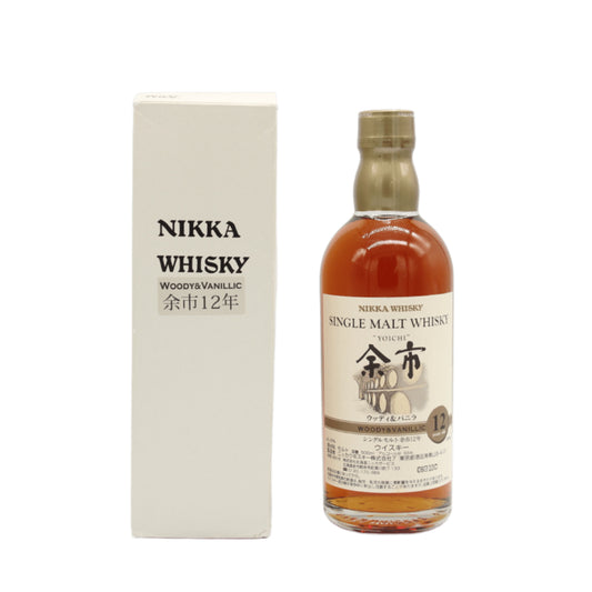 ニッカ ウイスキー シングルモルト 余市12年 ウッディ＆バニラ 55% 500ml 箱付き