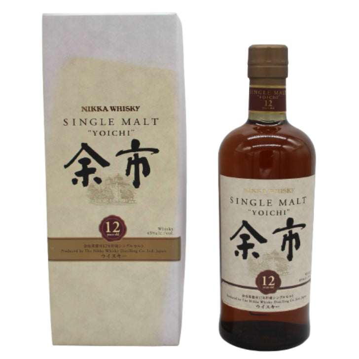ニッカ ウイスキー シングルモルト 余市12年 45% 700ml ギフトボックス付き ※難有