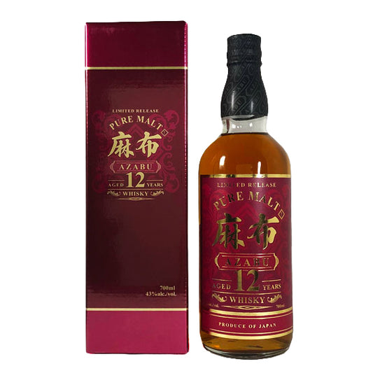 玉泉堂酒造 麻布 AZABU 12年 ピュアモルト ウイスキー 43% 700ml 箱付き